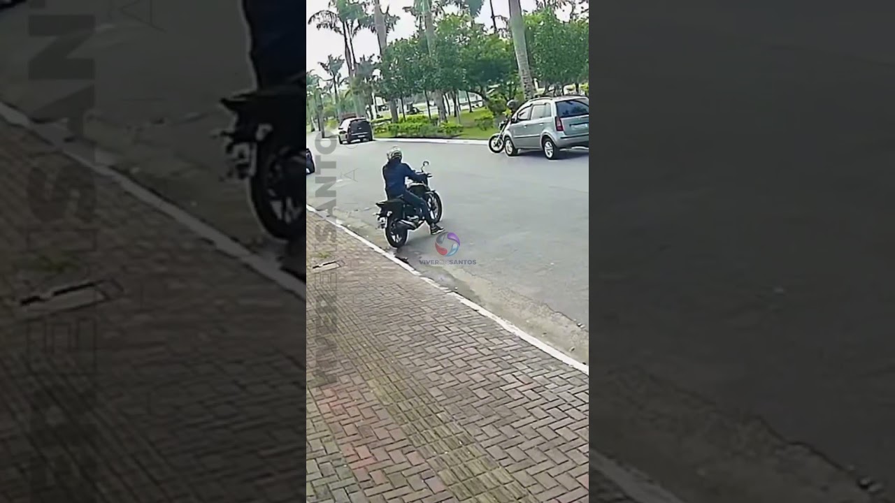 Câmera de monitoramento flagra furto de módulo de veículo na Vila Mirim em Praia Grande.
