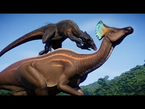 INDORAPTOR KILLING ALL HERBIVORES - Jurassic World Evolution Dinosaurs Battle