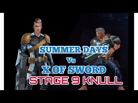 CABLE SUMMER DAYS Vs CABLE X OF SWORD || KNULL STAGE 9 || MARVEL FUTURE FIGHT