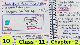 Rutherford's nuclear model of atom | Class 11 chapter 2 | Structure of atom