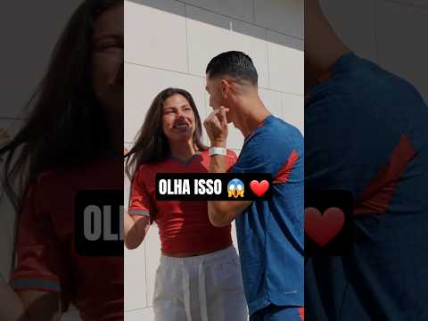 ELA CONHECEU CRISTIANO RONALDO E SE EMOCIONOU DEMAIS! 🇵🇹🐐❤️ #shorts #cristianoronaldo #cr7