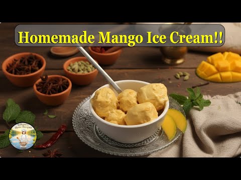 Homemade Mango Ice Cream Recipe | Easy 3-Ingredient Ice Cream at Home Without Machine