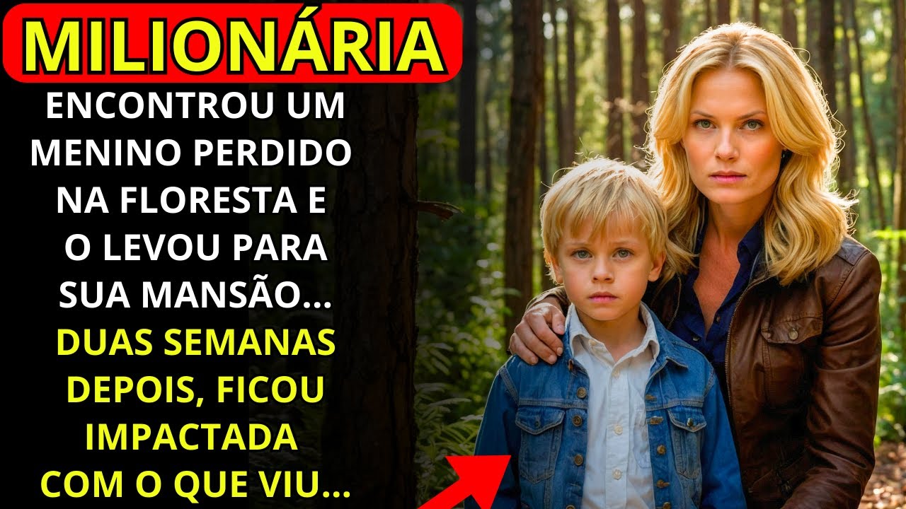 MILIONÁRIA ENCONTROU UM MENINO PERDIDO NA FLORESTA E O LEVOU PARA SUA MANSÃO... FICOU CHOCADA QUANDO