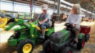 Minamas traktorius su priekaba - vaikams nuo 2,5 iki 5 metų | rollyKid John Deere | Rolly Toys