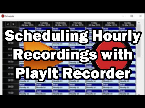 "Scheduling hourly recordings with PlayIt Recorder" by PlayIt Software