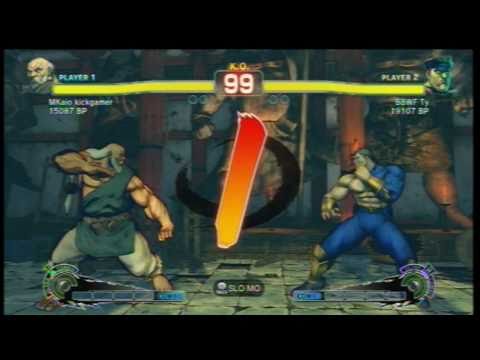 SSF4 [A vs A]: Mkaio kickgamer(#8 Gouken) vs BBWF Ty(#15 Bison) Ep.184