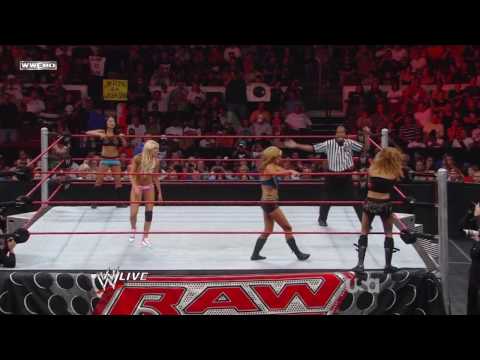 Raw 07/20/09 - Legs Match: Kelly Kelly & Gail Kim vs Rosa Mendes & Alicia Fox