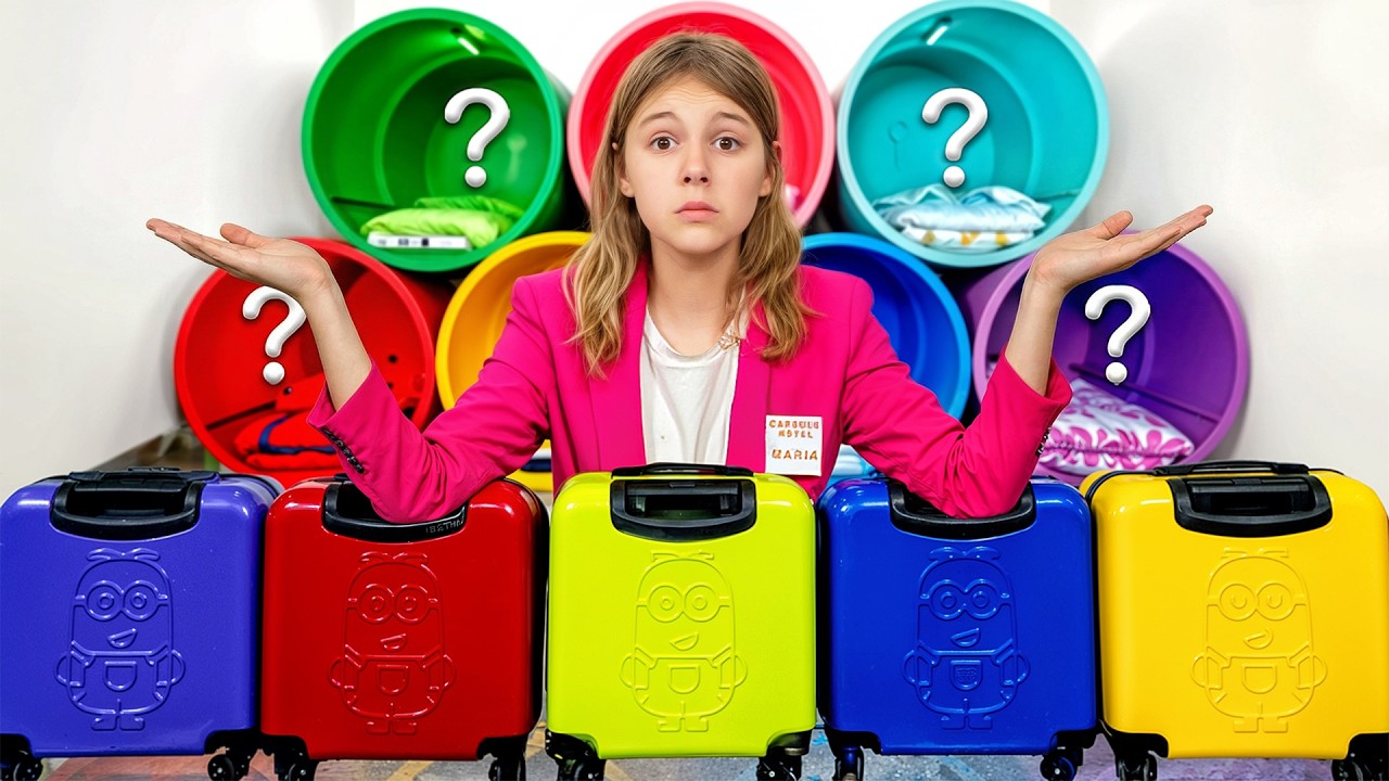 7 Secret Superhero Rooms | Rainbow Capsule Hotel Adventure