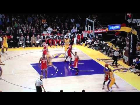 Kobe's rare 3 pointer. Vs Milwaukee Bucks
