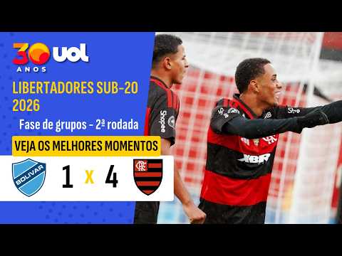 Gols e lances de Bolívar x Flamengo