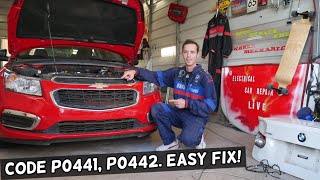 FIX CODE P0441 P0442 ENGINE LIGHT ON CHEVY, CHEVROLET, GMC, BUICK, CADILLAC