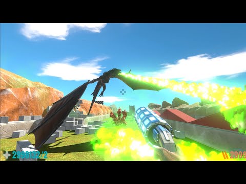 FPS DEATH RUN with ALL WEAPONS on DRAGON LAND - Animal Revolt Battle Simulator