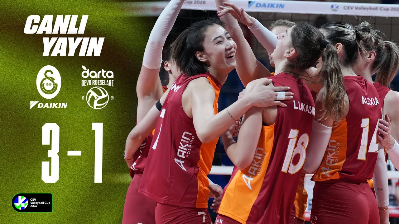 🔴 Galatasaray Daikin 3-1 Darta Bevo Roeselare (CEV Cup 8’li Finaller Turu 2. Maç)