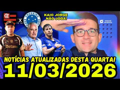 SAMUEL VENÂNCIO COM AS PRIMEIRAS DO DIA! FLAMENGO X CRUZEIRO • KAIO JORGE FORA • TITE X JARDIM