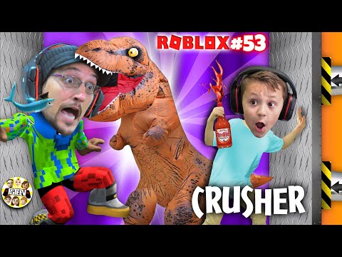 Dinosaur Crushing Hotsauce Roblox Challenge 53 Fgteev - youtube fgteev roblox