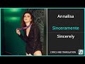 Annalisa - Sinceramente Lyrics English Translation - Italian and English Dual Lyrics  - Subtitles