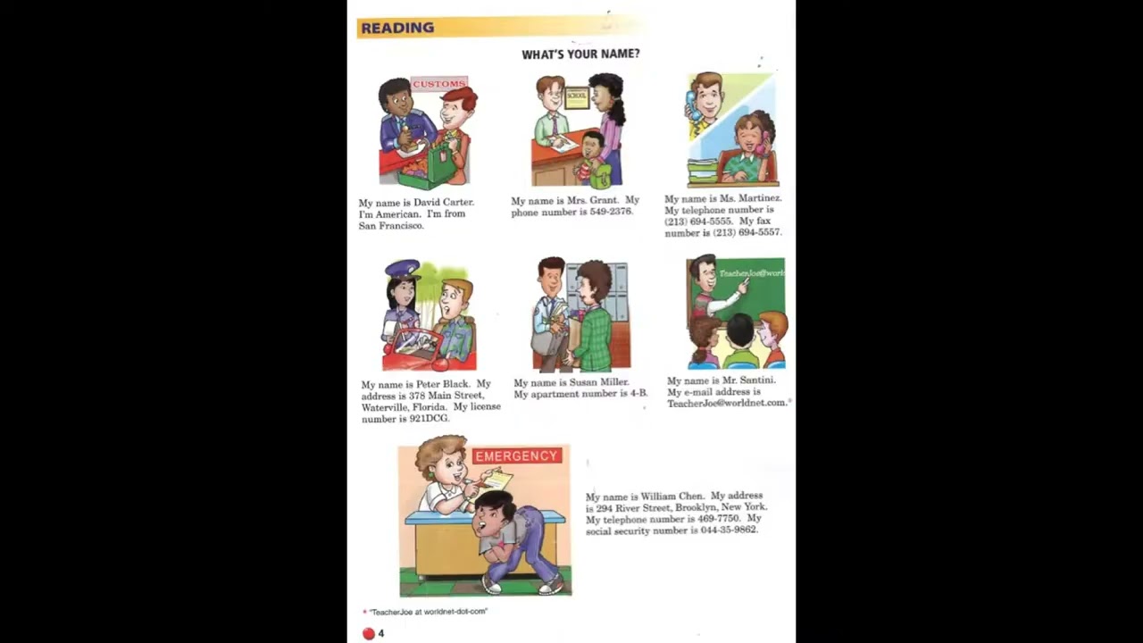 READING LEVEL 1 HOMEWORK 1 TEACHER MARCOS CABRERA