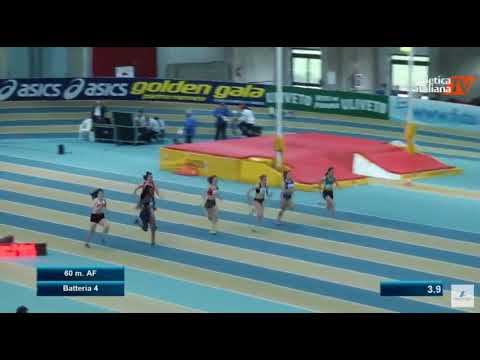 Mogliani Tartabini 60 metri Allieve   Batteria 4   Campionati Italiani Allievi Indoor 2018