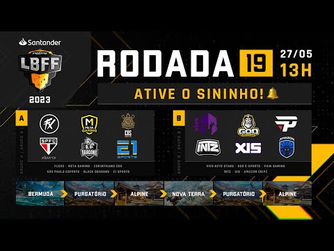 LBFF 2023 RODADA 19 AO VIVO - GRUPOS A E B | FREE FIRE ESPORTS BRASIL