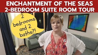 🛳️ Enchantment of the Seas 2-Bedroom Suite Tour | Room 8052 🚢✨
