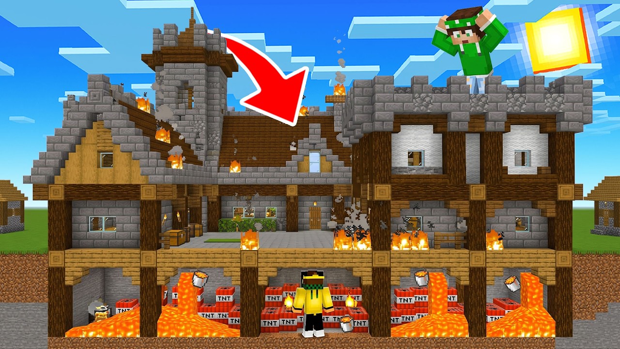 HO DISTRUTTO LA CASA DI NICO MA LUI NON LO SA SU MINECRAFT