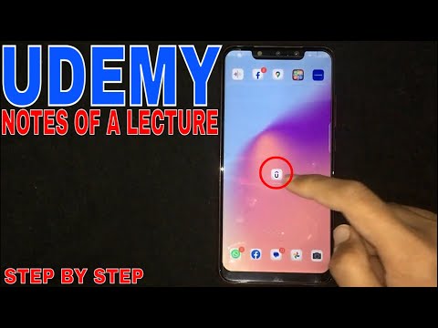 This video provides a tutorial on how to take notes during lectures on the Udemy platform.
