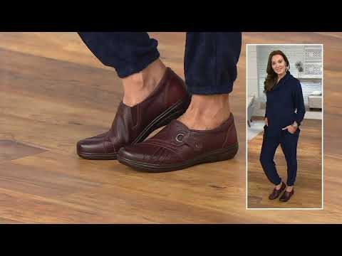 Earth Origins Leather Slip-On Shoes - Glendale Gabrielle on QVC