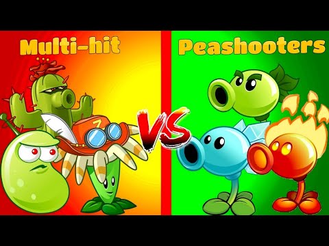 PVZ2 - Team MULTI-HIT Vs PEASHOOTER! Who Will Win? - Team Plant Vs Team Plant!