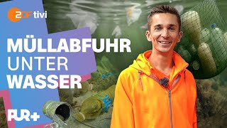Tauchglockenschiff im Einsatz: So holt man ein Fahrrad aus dem Rhein |