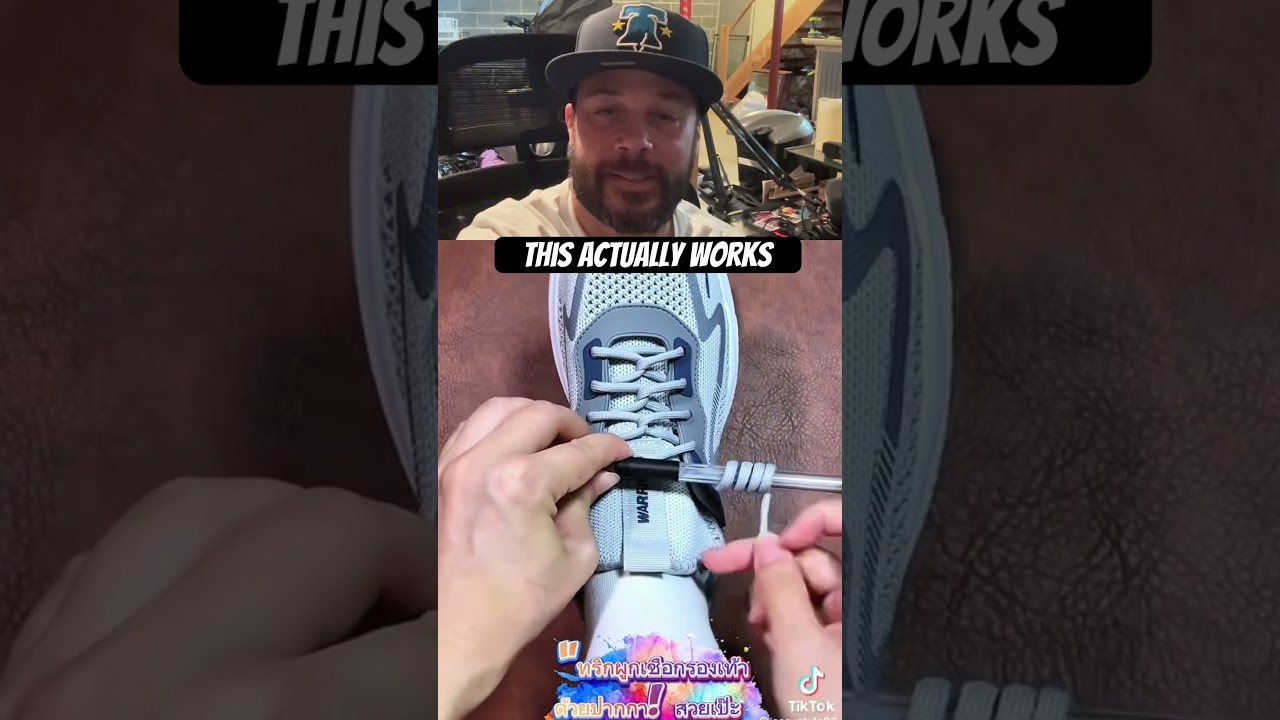 tie your sneaks with pen