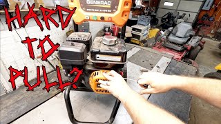 Generac Pressure Washer Won't Pull Hard To Turn Over Won't Start Locked Up Full Repair Guide