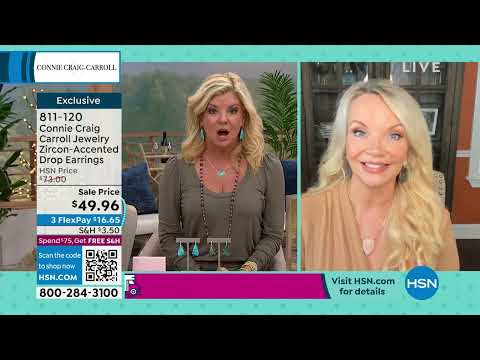 Connie Craig Carroll Jewelry Lynn ZirconAccented Drop Ea...