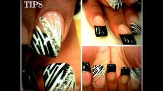 HOW TO FRENCH MANICURE BLACK NAIL TIPS