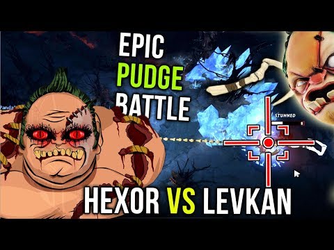 EPIC Pub Pudge Battle! Levkan vs hOlyhexOr Pudge - The Art of Hooking - Dota 2