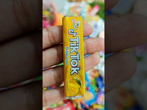 TikTok BUBBLE gum Unwrapping ASMR triggers! ASMR Bubble Gum fizzy frenzy tasty triggers #shorts