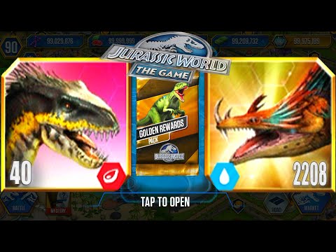 INDORAPTOR vs METOPOSAURUS - GOLDEN REWARDS PACK | JURASSIC WORLD THE GAME