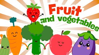 Fruits and Vegetables Song for Kids 🍎🥦 | Learn Healthy Foods with Fun Music!