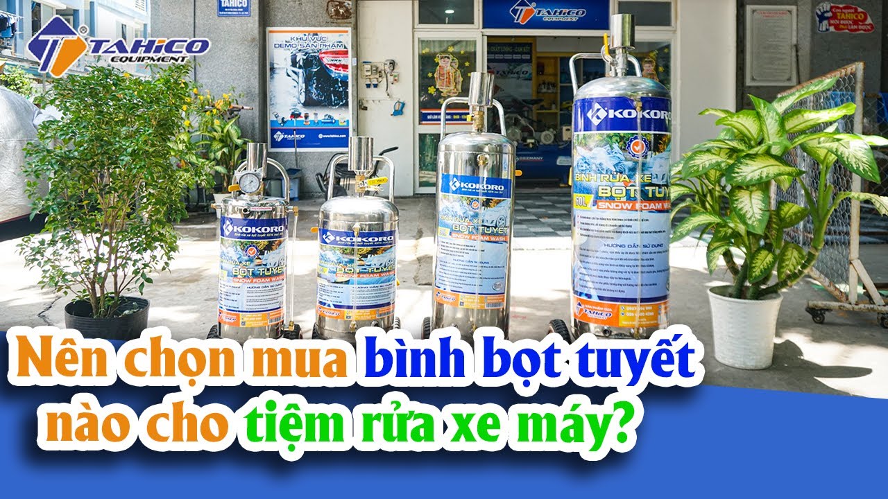 Bình bọt tuyết rửa xe máy dùng loại nào HỢP LÝ 6