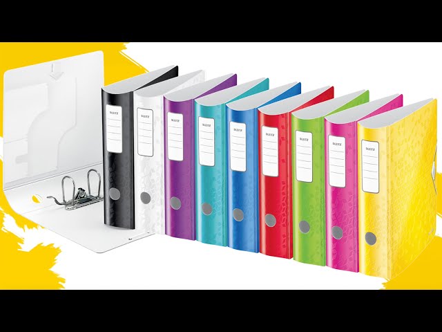 Pasta de Arquivo Leitz Active Wow A4 75MM Verde maçã 11060154 - vídeo 1