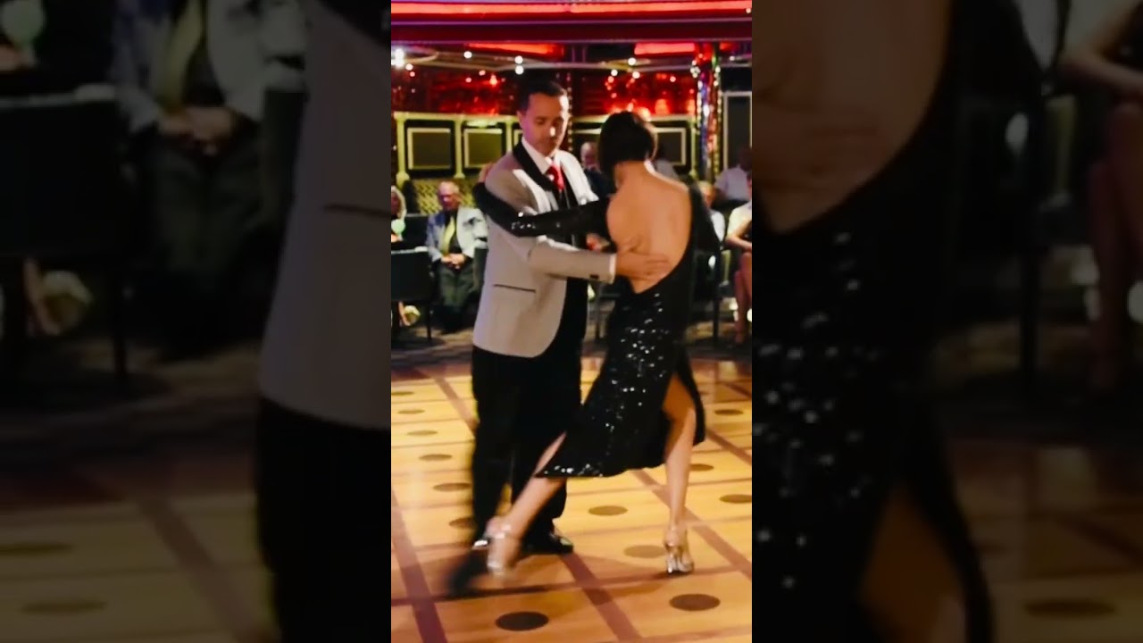 Tango.Giro y Contra Giro.Gustavo Rosas. Demo con Gisela Natoli en Crucero Costa ABRIL 2017.ITALY.