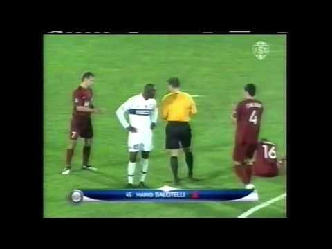 Balotelli red card vs Ruben Kazan