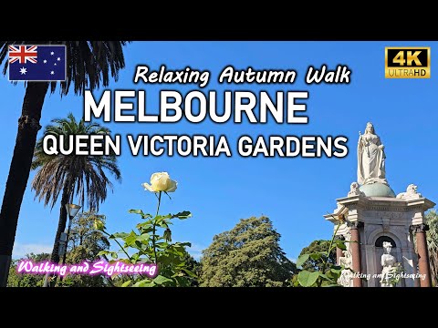 Thumbnail for Queen Victoria Gardens Melbourne Autumn Walk 🍂🎶 Relaxing Music & Natural Sounds | Possum Sighting 🐾