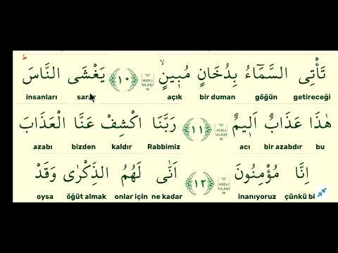 cüz 25 sayfa 495-duhan suresi kelime meal kelime manası açıklama tefsir kuranı anlamak.mustafa muş