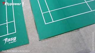 Proses Pemasangan Karpet  Badminton Flypower