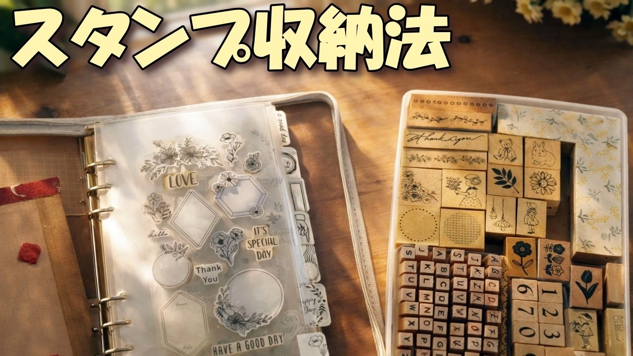 私のスタンプ収納法✨100均クリアスタンプと木製はんこ