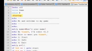 Batch Game Tutorial Part 1: Menu Screen