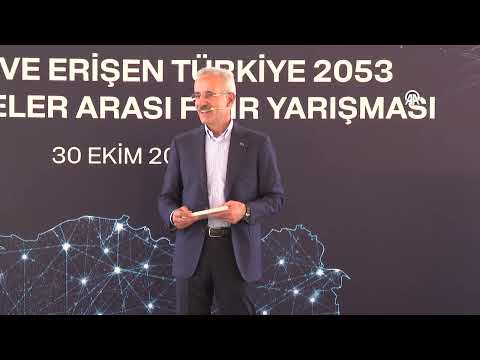 Bakan Uraloğlu, Ulaşan ve Erişen Türkiye 2053 Üniversiteler Arası Fikir Yarışması Tanıtımı'nda konuştu:
