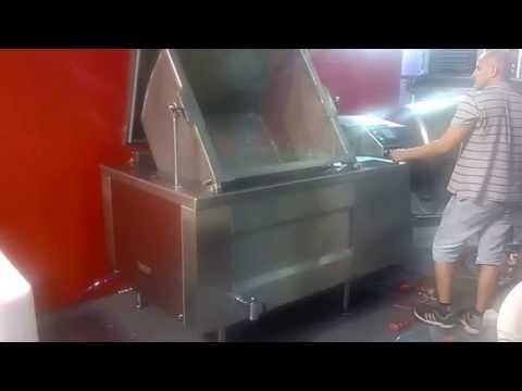Котел варочный с корзиной на гидроподъемнике 500л / Heat boiler 500L with hydraulical unload video thumbnail
