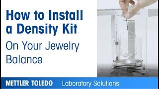 Zlatnické váhy Mettler Toledo, série JET - Instalace soupravy pro stanovení hustoty