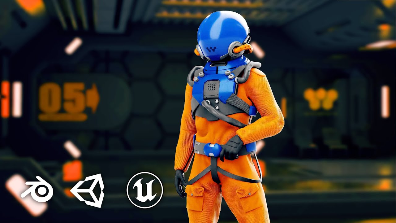 Mars Colony Astronaut Auto-Rig Pro Rigged For Mixamo Unreal Engine Unity 3D Model